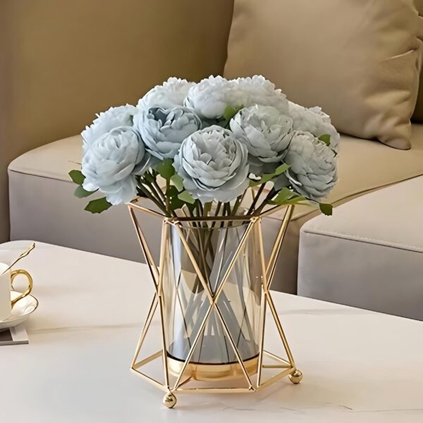Maxxinn Metal Gold Pillar Flower Vase - Image 2